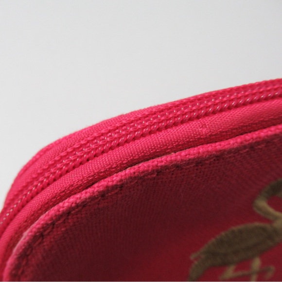 Spartina 449 Pink Flamingo Natural Linen Cosmetic Bag - Picture 13 of 17